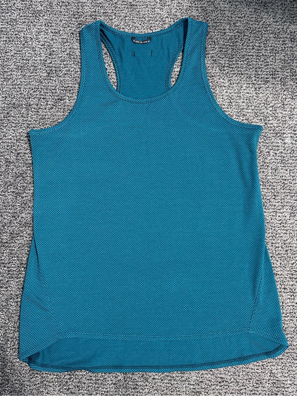 Oiselle Flyout Racerback Tank in Teal, Size 10/M